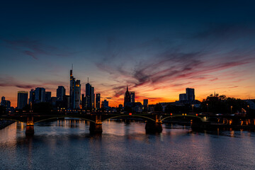 Frankfurt Skyline Sonnenuntergang