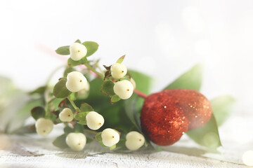 Fresh green flowers, wedding, and holiday arrangements. Valentine`s Day and holiday background.