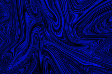 Blue liquid marble texture background vector