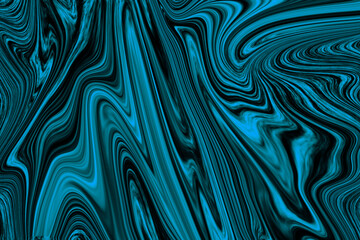 Metallic blue liquid marble texture background vector