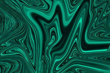 Metallic green liquid marble texture background vector