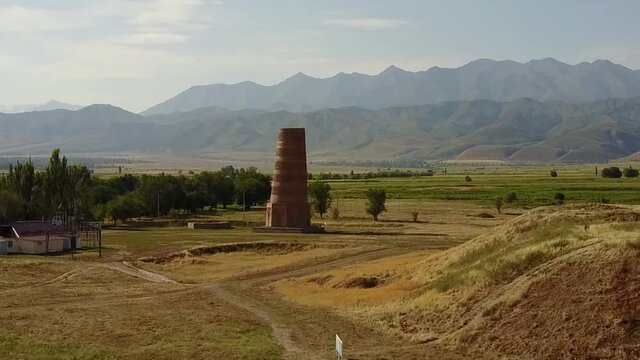 burana tower in kyrgyzstan taken in august 2018