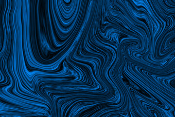 Metallic blue liquid marble texture background vector