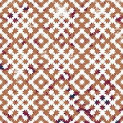 Geometric kilim ikat pattern with grunge texture
