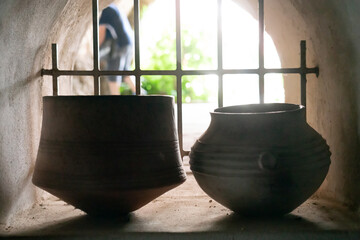 pots in the window