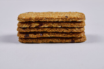 Tasty biscuits isolated on a white background