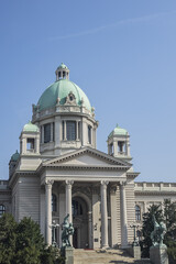 Naklejka premium National Assembly of the Republic of Serbia (Skupstina) in the center of city of Belgrade. Serbia.