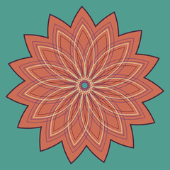 An abstract flower shape background image.