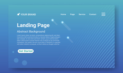 Landing Page Website Template Vector. Abstract colorful gradient. Design for website and mobile, Business Interface, Landing Web Page.