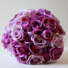 Purple & Pink Articificial Flower Bouquet