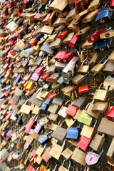 Love locks at the Hohenzollern Bridge, Cologne, Germany