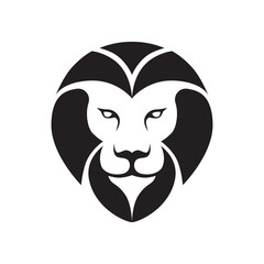 lion simple logo design