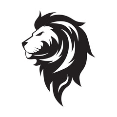 lion elegant luxury logo template, lion head logo illustration
