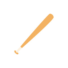 baseball wood bat sport icon isolated and flat design