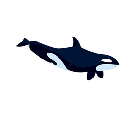 orca whale north pole animal icon isolated style