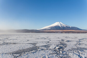 山中湖と富士山
