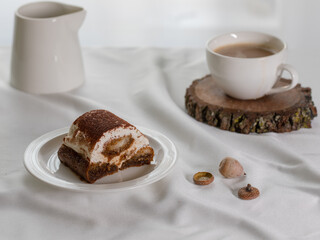 coffee and tiramisu cake