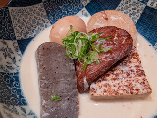 Close up shot of braised Tempura