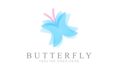 Blue butterfly vector design