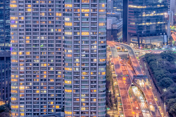 東京都港区浜松町から見た東京の夜景