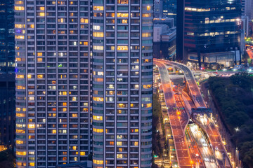 Fototapeta na wymiar 東京都港区浜松町から見た東京の夜景