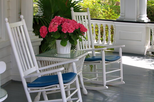 Rocking Chairs On Southern Porch