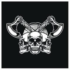 Illustration Skul Lumberjack