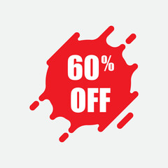 Sale of special offers. Discount with the price is 60. vector illustration