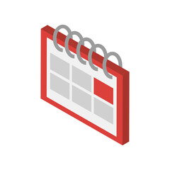calendar icon isometric vector design