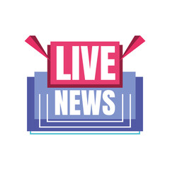 live news label vector design