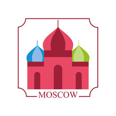 moscow red square city stamp vector design
