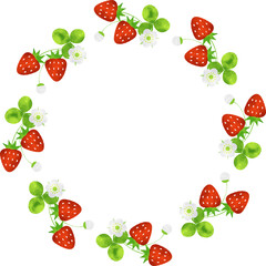 いちごのリース型フレーム　