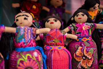 colorful handmade dolls in mexico