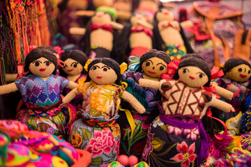 colorful handmade dolls in mexico