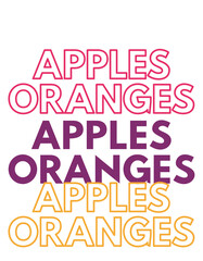 Apples Oranges Text and Graphic