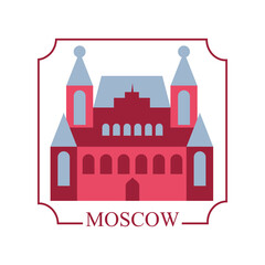 Obraz premium moscow city stamp vector design
