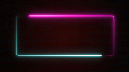 Colorful of red and blue rectangle light blaze with smoke texture pattern abstract effect in black background