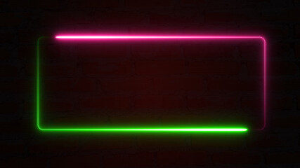 Colorful of red and blue rectangle light blaze with smoke texture pattern abstract effect in black background