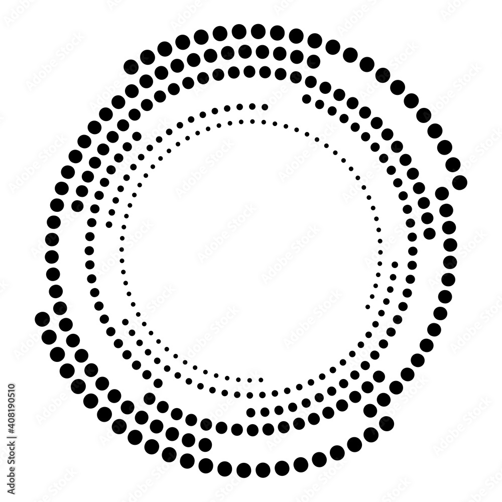 Poster dot halftone gradient effect. round shape. graphic design element. abstract banner. stock image. eps