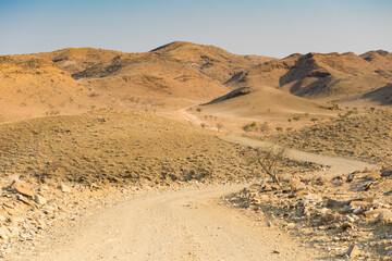 Gravel Road Through The Kaokoveld From Sesfontein To Purros D 3707, Kunene Province, Namibia