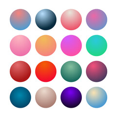 Set of gradients. Vector collection of gradients