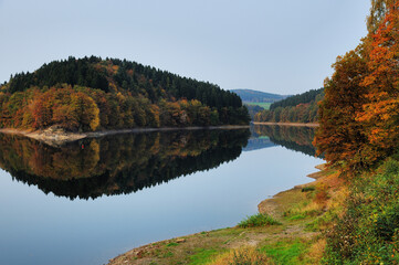 Biggetalsperre in autumn