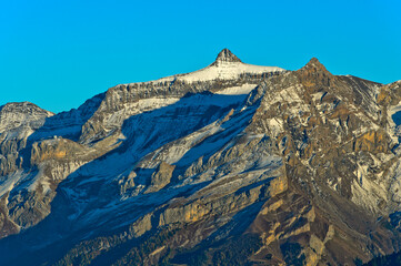 Peaks Oldenhorn And Sex Rouge In The Massif Les Diablerets, Les Diablerets, Alpes Vaudoises, Switzerland
