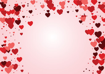 Pink baloons on background. illustration of Valentine's day, February 14, love , space for your text. Vector illustration. Romantic wedding greeting card.Women's