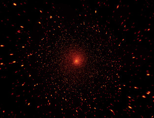 abstract spiral twirl star particles space galaxy background
