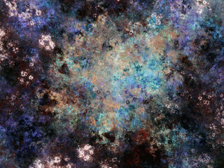 Plakat purple abstract fractal background 3d rendering illustration