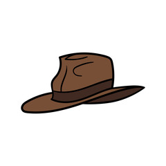 Cartoon Wide Brimmed Fedora Hat