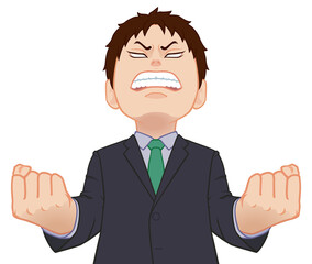 激怒するちびキャラ　男性　タイプC