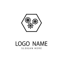 Gear Logo Template vector icon illustration design