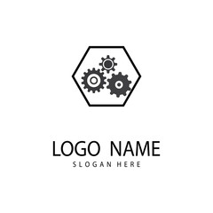 Gear Logo Template vector icon illustration design